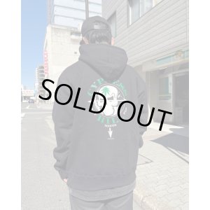 画像3: 送料無料 Lサイズラスト1枚で終了 CYPRESS HILL x POT MEETS POP / Skull & Compass プルオーバーパーカー BLACK