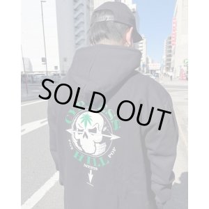 画像4: 送料無料 Lサイズラスト1枚で終了 CYPRESS HILL x POT MEETS POP / Skull & Compass プルオーバーパーカー BLACK
