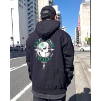 送料無料 Lサイズラスト1枚で終了 CYPRESS HILL x POT MEETS POP / Skull & Compass プルオーバーパーカー BLACK