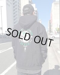 送料無料 Lサイズラスト1枚で終了 CYPRESS HILL x POT MEETS POP / Skull & Compass プルオーバーパーカー BLACK