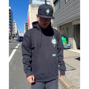 画像9: 送料無料 Lサイズラスト1枚で終了 CYPRESS HILL x POT MEETS POP / Skull & Compass プルオーバーパーカー BLACK