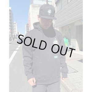 画像9: 送料無料 Lサイズラスト1枚で終了 CYPRESS HILL x POT MEETS POP / Skull & Compass プルオーバーパーカー BLACK