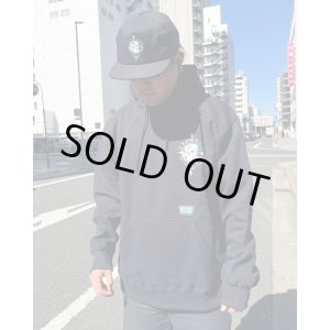 画像8: 送料無料 Lサイズラスト1枚で終了 CYPRESS HILL x POT MEETS POP / Skull & Compass プルオーバーパーカー BLACK