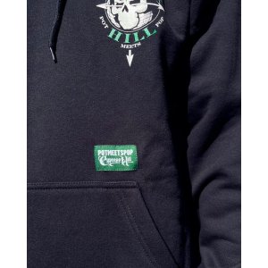 画像11: 送料無料 Lサイズラスト1枚で終了 CYPRESS HILL x POT MEETS POP / Skull & Compass プルオーバーパーカー BLACK