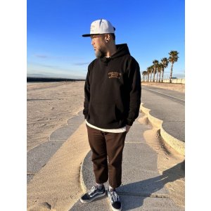 画像8: 送料無料 FUCKIN' MELLOW CLOTHING / Long Beach Posse プルオーバーパーカー BLACK/BROWN