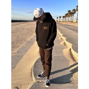 画像5: 送料無料 FUCKIN' MELLOW CLOTHING / Long Beach Posse プルオーバーパーカー BLACK/BROWN