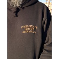 送料無料 FUCKIN' MELLOW CLOTHING / Long Beach Posse プルオーバーパーカー BLACK/BROWN