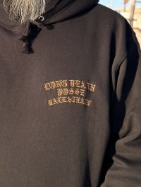 送料無料 FUCKIN' MELLOW CLOTHING / Long Beach Posse プルオーバーパーカー BLACK/BROWN