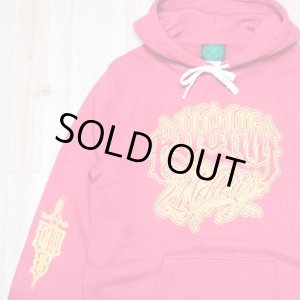 画像2: Lサイズのみ FUCKIN' MELLOW CLOTHING / Lettering Hoodie Old Red
