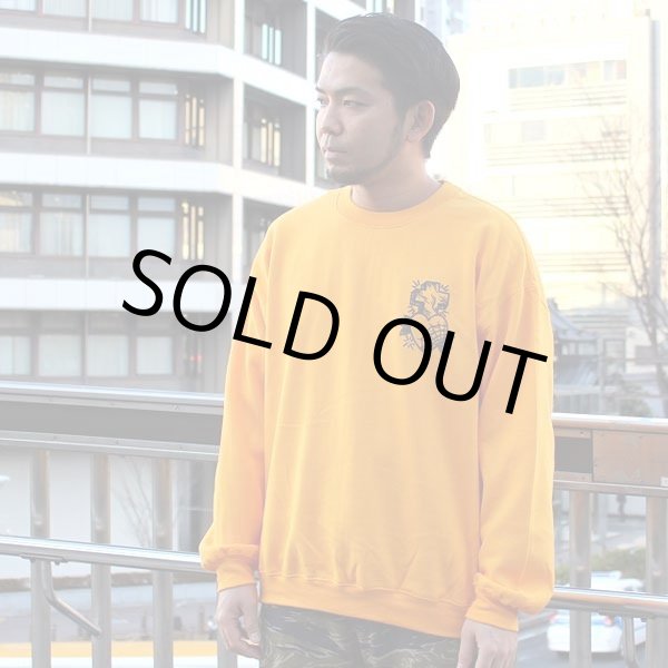 画像1: Mサイズラスト1枚で終了 FUCKIN' MELLOW CLOTHING / Cross Hearts スウェット GOLD (1)