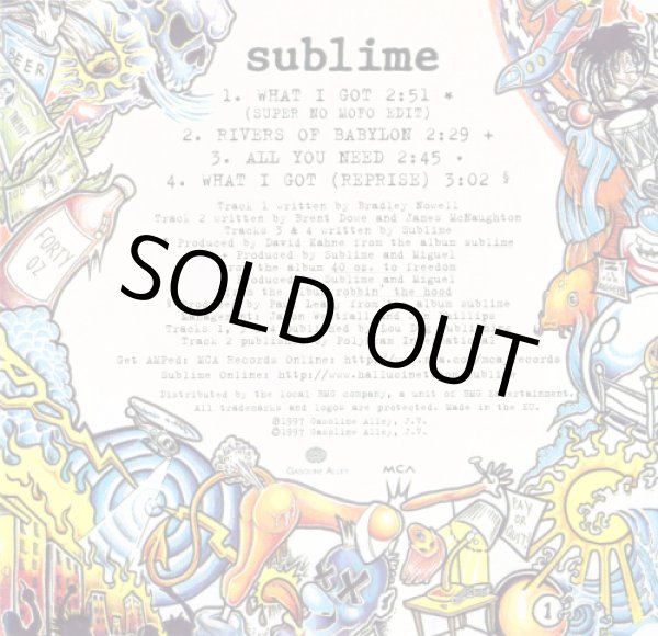 画像6: ヴィンテージ 当時物 97's SUBLIME / WHAT I GOT 97年リリース シングル  UK & EUROPE 流通盤 MCSTD 48045 (6)