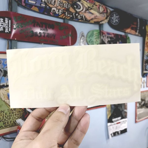 画像6: LONGBEACH DUB ALLSTARS / カッティングステッカー ホワイト (6)