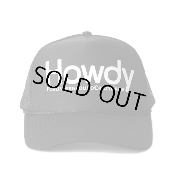 画像8: 売り切り20%OFF ラスト2枚で終了 HOWDY / Logo メッシュキャップ ブラックxホワイト (8)