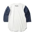 画像8: XLラスト１枚で終了 HOWDY / ILS ベースボールTシャツ ブラックｘホワイト (8)