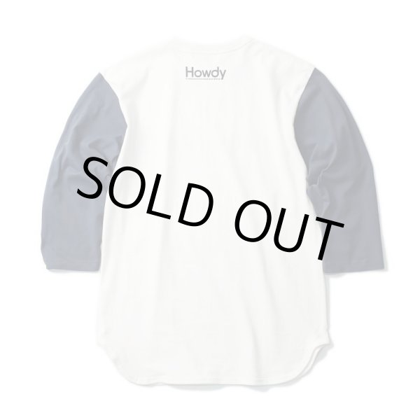 画像8: XLラスト1枚で終了 HOWDY / ILS ベースボールTシャツ ブラックxホワイト (8)