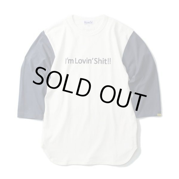 画像7: XLラスト1枚で終了 HOWDY / ILS ベースボールTシャツ ブラックxホワイト (7)