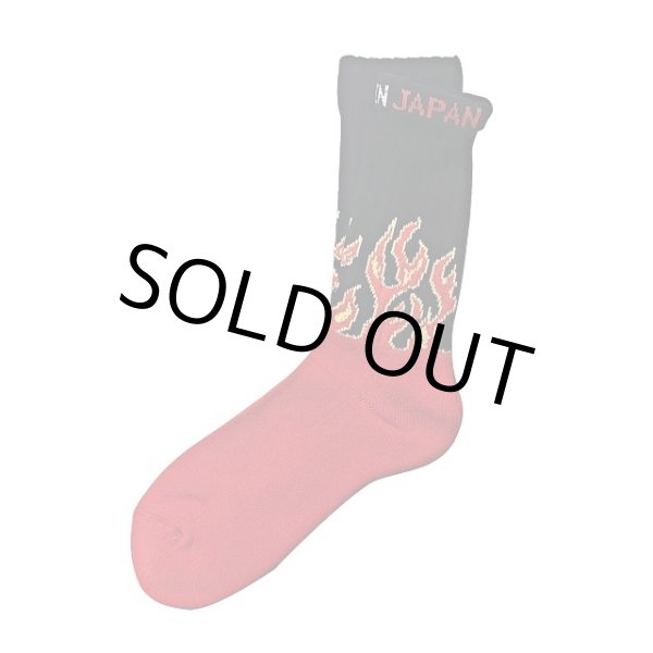 画像1: ching & co. / Fire Burning red スケーターソックス  (1)