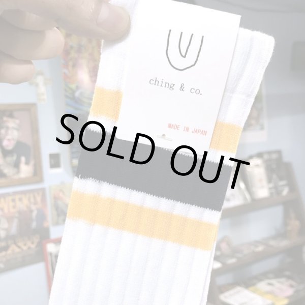 画像2: ラスト1足で終了 ching & co. / NEW SKATER yellow スケーターソックス  (2)