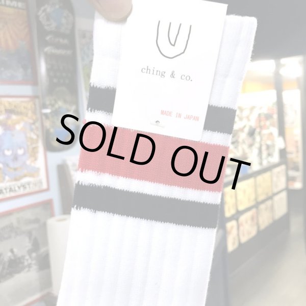 画像2: ラスト1足で終了 ching & co. / NEW SKATER red スケーターソックス  (2)