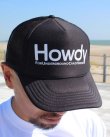 画像2: 売り切り20%OFF ラスト2枚で終了 HOWDY / Logo メッシュキャップ ブラックｘホワイト (2)