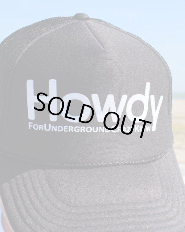 画像4: 売り切り20%OFF ラスト2枚で終了 HOWDY / Logo メッシュキャップ ブラックxホワイト (4)