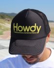 画像1: HOWDY / Logo メッシュキャップ ブラックｘイエロー (1)