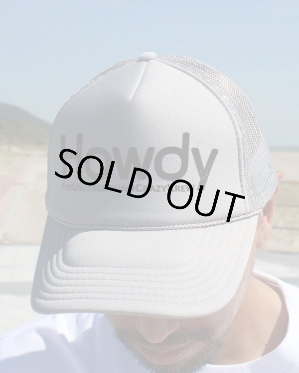 画像1: 売り切り20%OFF ラスト1枚で終了 HOWDY / Logo メッシュキャップ グレー (1)