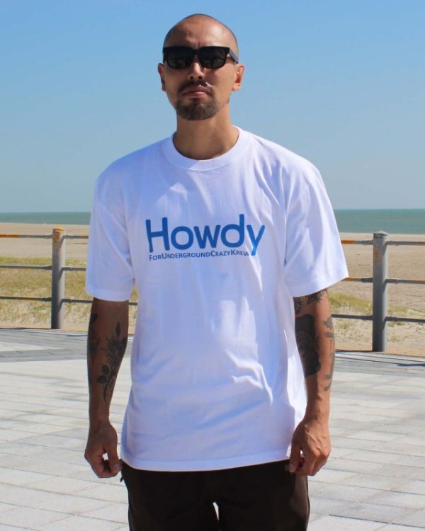 画像1: Lサイズラスト1枚で終了 HOWDY / Logo 2 Tシャツ ホワイト (1)