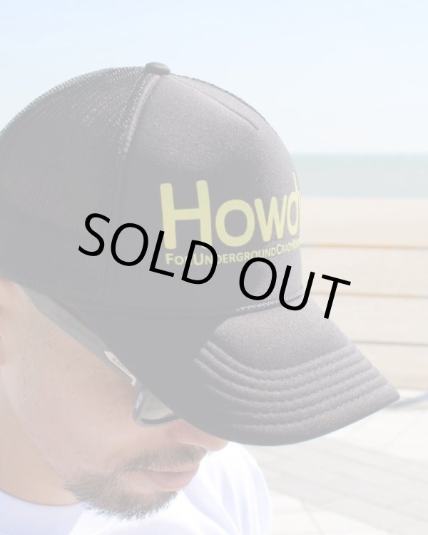 画像3: HOWDY / Logo メッシュキャップ ブラックxイエロー (3)