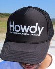 画像1: 売り切り20%OFF ラスト2枚で終了 HOWDY / Logo メッシュキャップ ブラックｘホワイト (1)