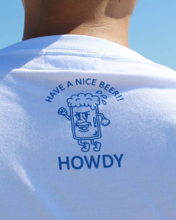 画像7: Lサイズラスト1枚で終了 HOWDY / Logo 2 Tシャツ ホワイト (7)
