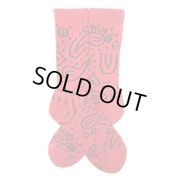 画像2: ching & co. / ペイズリー スケーターソックス レッド (2)