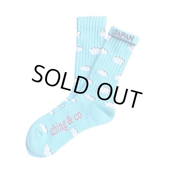 画像1: ching & co. / ひつじ雲 スケーターソックス ブルー (1)