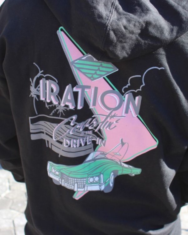 画像5: Lサイズラスト1枚で終了 送料無料 IRATION / Drive In ジップアップフーディー (5)