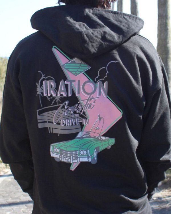 画像4: Lサイズラスト1枚で終了 送料無料 IRATION / Drive In ジップアップフーディー (4)