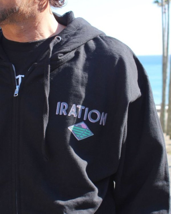 画像9: Lサイズラスト1枚で終了 送料無料 IRATION / Drive In ジップアップフーディー (9)