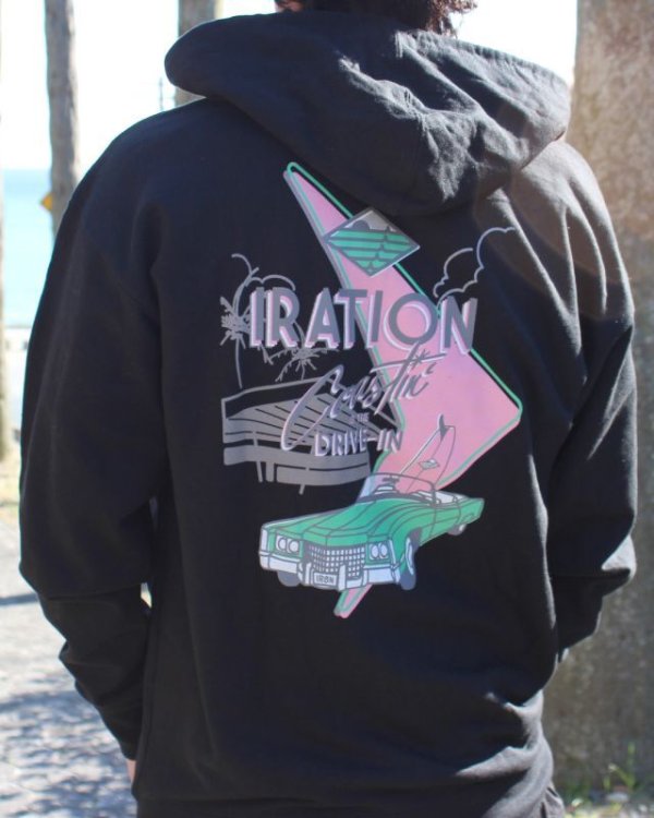 画像3: Lサイズラスト1枚で終了 送料無料 IRATION / Drive In ジップアップフーディー (3)