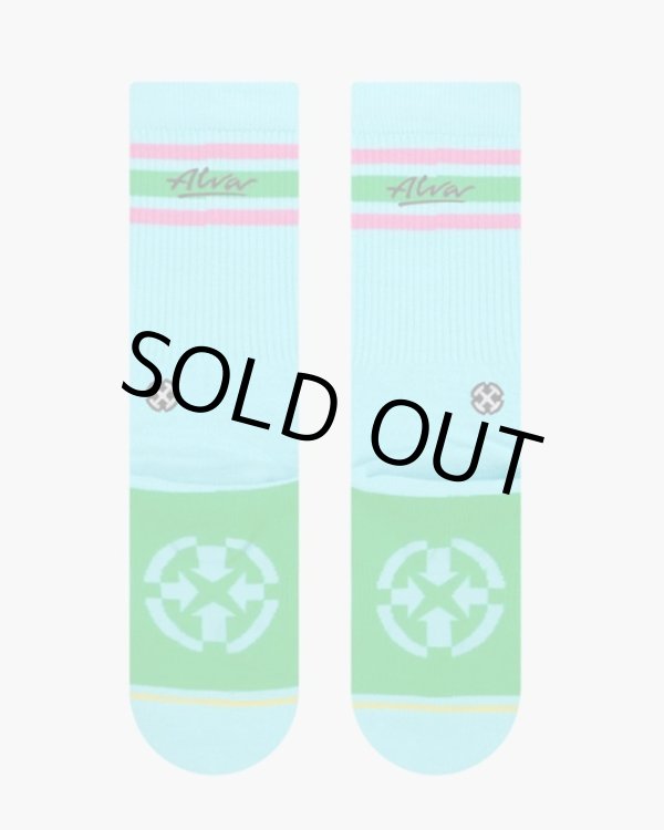 画像6: ラスト1足で終了 MERGE4 SOCKS / TONY ALVA - LOGO ON STRIPE ソックス (6)