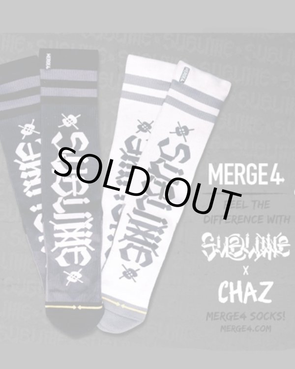 画像2: ラスト1足で終了 MERGE4 SOCKS / SUBLIME - CHAZ TAG BLACK ソックス (2)