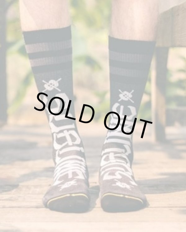 画像1: ラスト1足で終了 MERGE4 SOCKS / SUBLIME - CHAZ TAG BLACK ソックス (1)