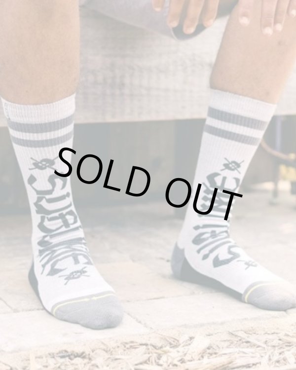 画像7: ラスト1足で終了 MERGE4 SOCKS / SUBLIME - CHAZ TAG WHITE ソックス (7)