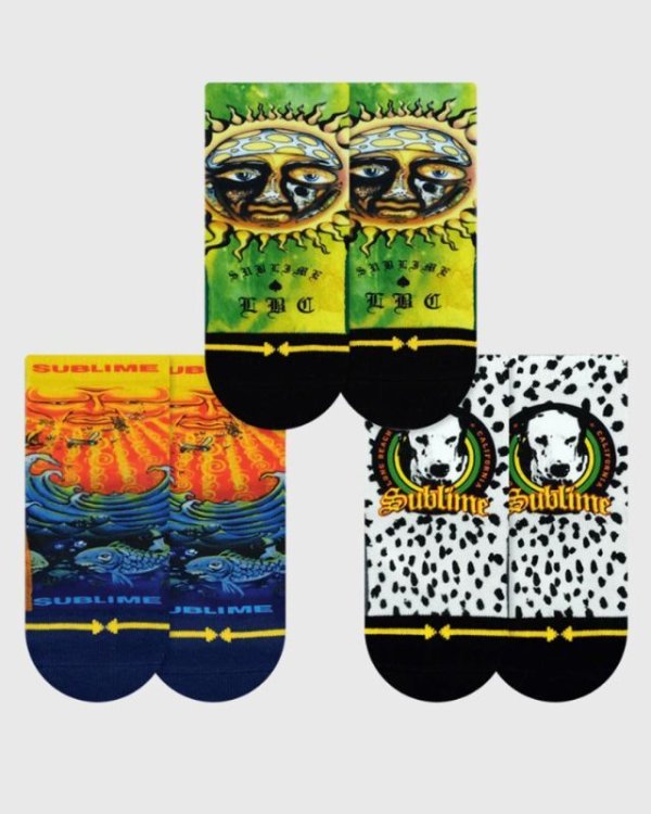 画像8: MERGE4 SOCKS / SUBLIME - ベイビー用ソックス3足ペアセット (40oz Sun/Everything Under the Sun/Went to the Moon) (8)