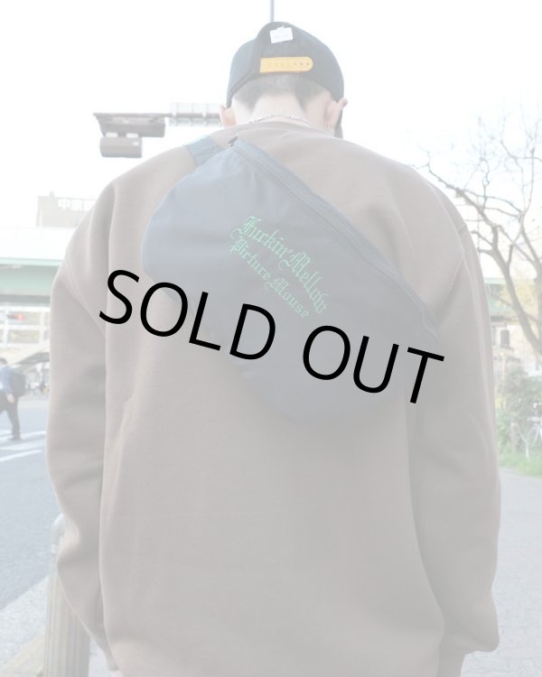画像1: ラスト1個で終了 FUCKIN' MELLOW CLOTHING x PICTURE MOUSE / ボディーバッグ BLACK x GREEN (1)