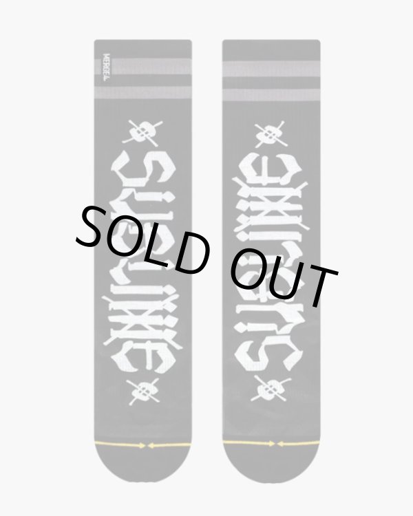 画像4: ラスト1足で終了 MERGE4 SOCKS / SUBLIME - CHAZ TAG BLACK ソックス (4)