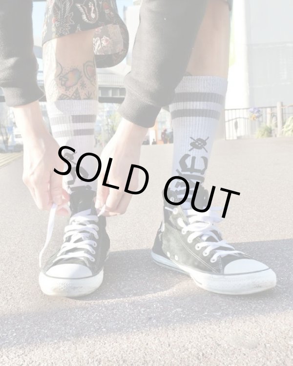 画像6: ラスト1足で終了 MERGE4 SOCKS / SUBLIME - CHAZ TAG WHITE ソックス (6)