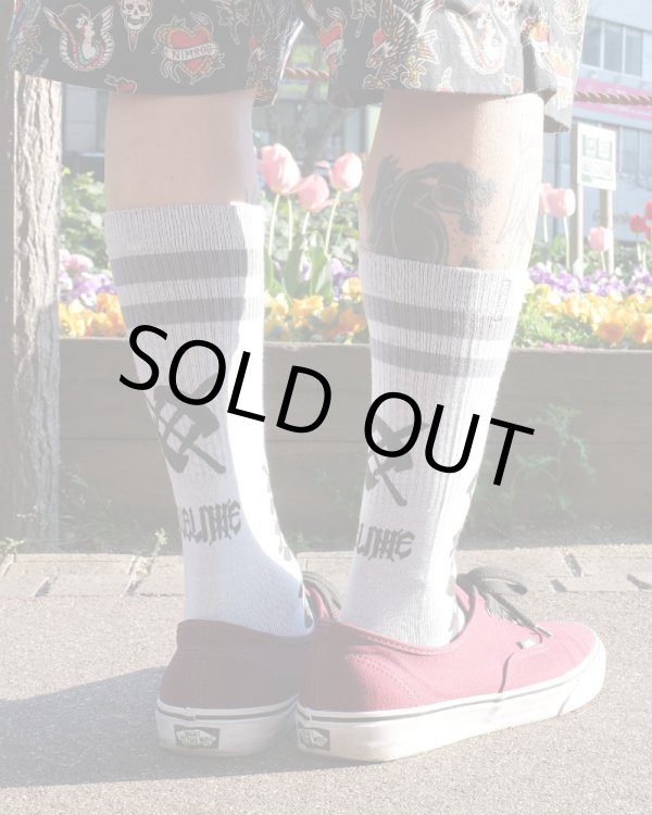 画像5: ラスト1足で終了 MERGE4 SOCKS / SUBLIME - CHAZ TAG WHITE ソックス (5)