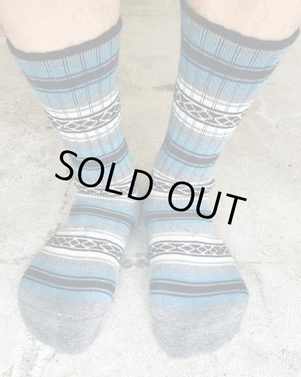 画像2: ラスト1足で終了 NAUGHTY x ching & co. / FALSA スケーターソックス Blue (2)