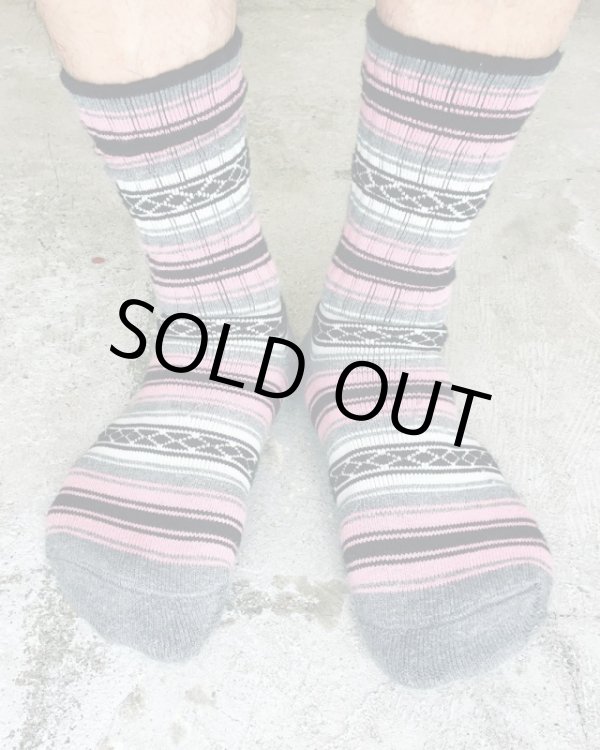 画像2: ラスト1足で終了 NAUGHTY x ching & co. / FALSA スケーターソックス Pink (2)