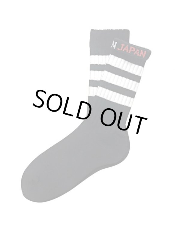 画像1: ching & co. / BLACK SKATER white スケーターソックス  (1)