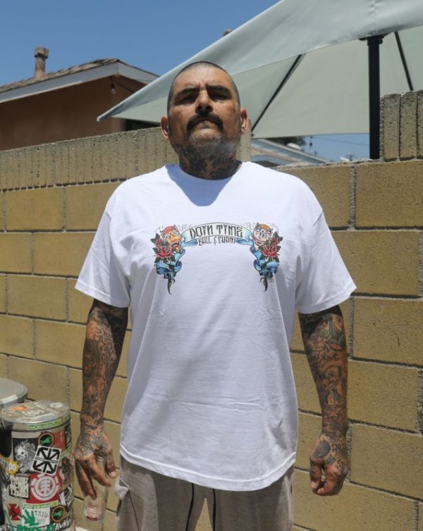 画像1: "OPIE ORTIZ x BALL&CHAIN" / Doin Time コラボTシャツ ホワイト (1)
